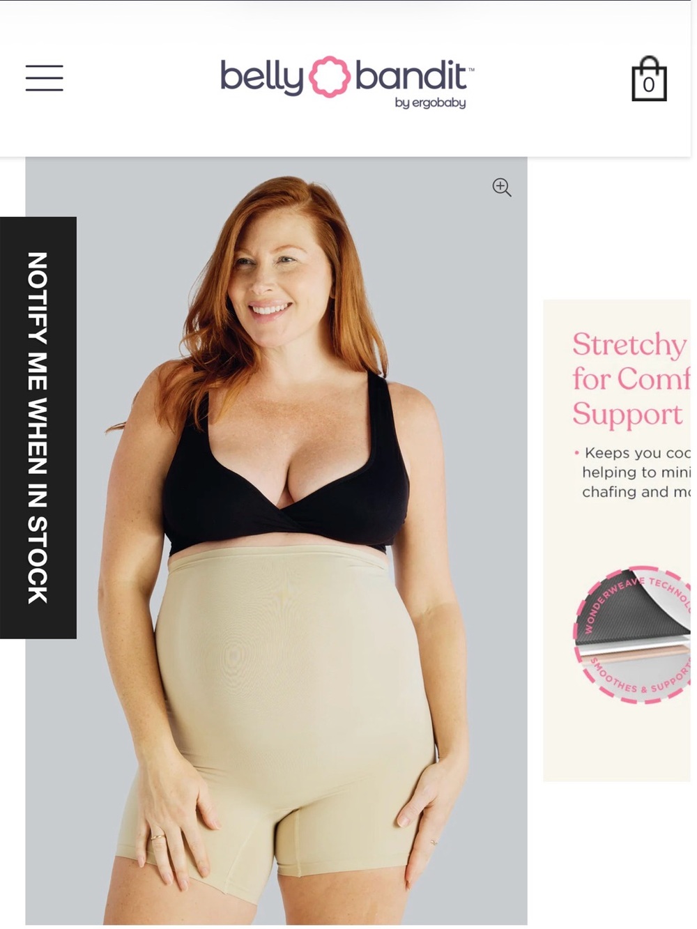 Belly Bandit Seamless Maternity Shapewear Shorts - Beige (NWOT)